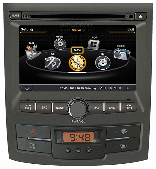 Магнитола MyDean 1159 (SsangYong New Actyon) Магнитола MyDean 1159 (SsangYong New Actyon)